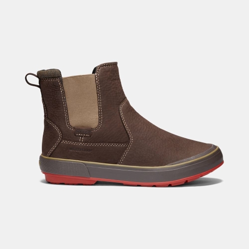 Bottes Keen Pas Cher | Chelsea Boots Keen Elsa II Waterproof Femme Cafe (FRH246175)